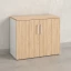 Шкаф низкий распашной, регулируемые опоры, 2 уровня 900x600x750 RM148-90x60 Вяз Швейцарский светлый/Белый