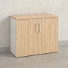 Шкаф низкий распашной, регулируемые опоры, 2 уровня 900x600x750 RM148-90x60 Вяз Швейцарский светлый/Белый