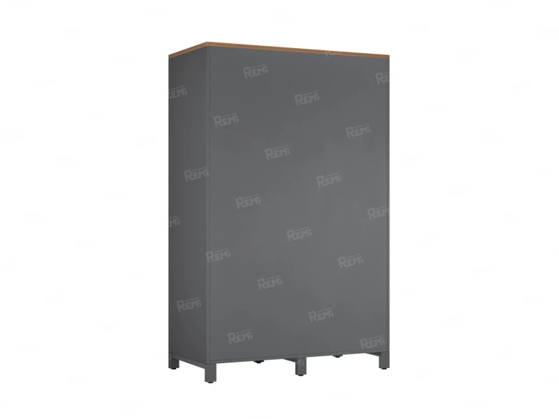 Шкаф-купе, штанга, 1 полка 1200x600x1900 RM163-90x60 Дуб Юстус/Серый