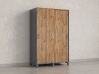 Шкаф-купе, штанга, 1 полка 1200x600x1900 RM163-90x60 Дуб Юстус/Серый