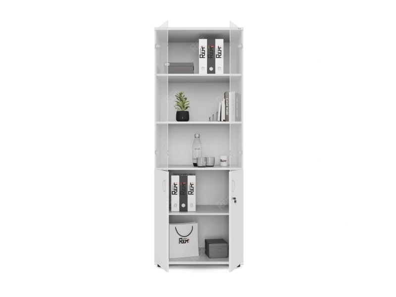 Шкаф комбинированный RLG039 700х550х1830 Белый, Серия ЛАЙТ | LIGHT