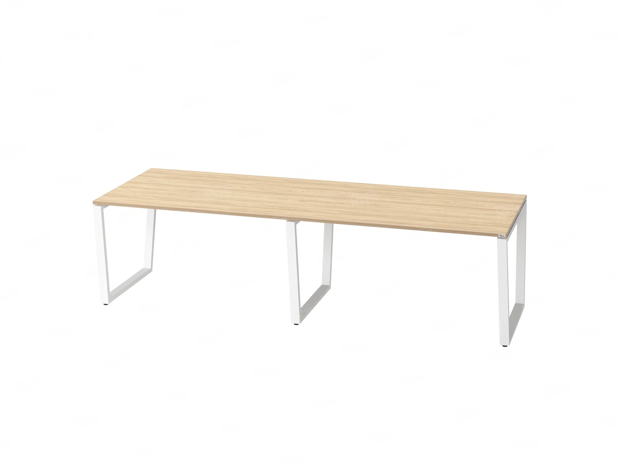 Cтол для переговоров, на V-обазном каркасе 2200x1450x750 RM082-220x145 Вяз Швейцарский светлый/Белый