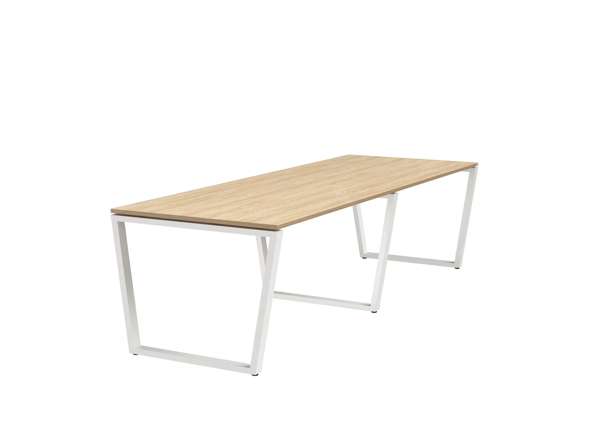 Cтол для переговоров, на V-обазном каркасе 2200x1450x750 RM082-220x145 Вяз Швейцарский светлый/Белый