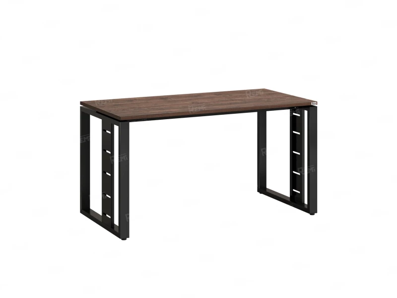 Стол прямой на О-образных опорах 1800x900x750 RM040-18x9 Дуб Апрельский шоколад/Черный