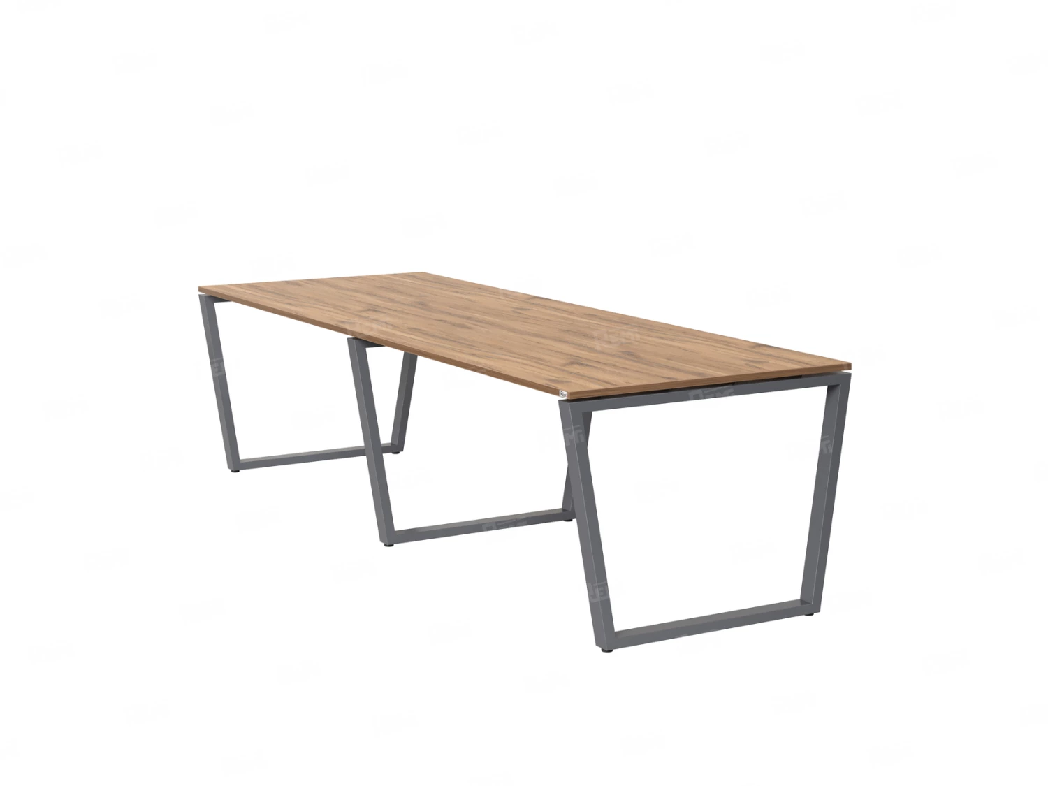 Cтол для переговоров, на V-обазном каркасе 2300x1400x750 RM082-230x140 Дуб Юстус/Серый