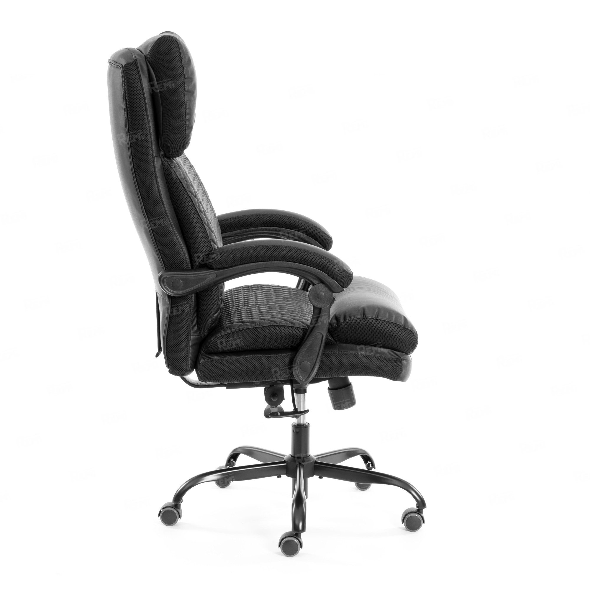 Кресло Chief metalBL  Черный/Черный, Экокожа (арт. 25019)