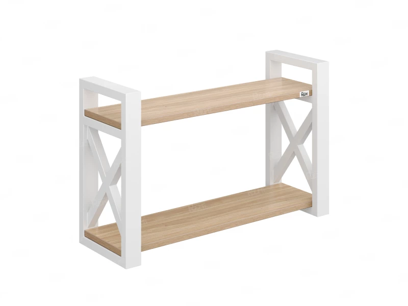Полка настенная 900x200x500 RM196-90x20 Вяз Швейцарский светлый/Белый