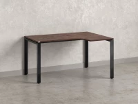 Стол угловой, П-опора, правый 1800x600/900x750, RM052-18x6-9 Дуб Апрельский шоколад/Черный