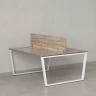Бенч-система, 2 рабочих места, с одним экраном ЛДСП 1200x1400x750 RM172-2-12x14 Дуб Маувелла/Белый