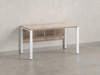 Стол прямой на П-образных опорах, экран ЛДСП 1200x600x750 RM005-12x6 Дуб Маувелла/Белый