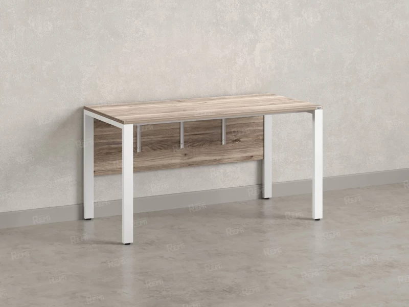 Стол прямой на П-образных опорах, экран ЛДСП 1200x600x750 RM005-12x6 Дуб Маувелла/Белый