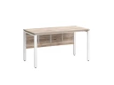 Стол прямой, П-опоры, экран ЛДСП,парящая стол-ца 1000x600x750 RM007-10x6 Дуб Маувелла/Белый