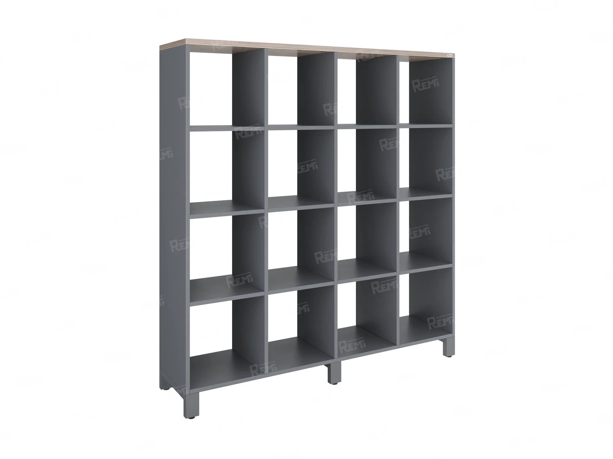Стеллаж, 16 ячеек 1500х370х1620 RM140-15x37 Дуб Маувелла/Серый
