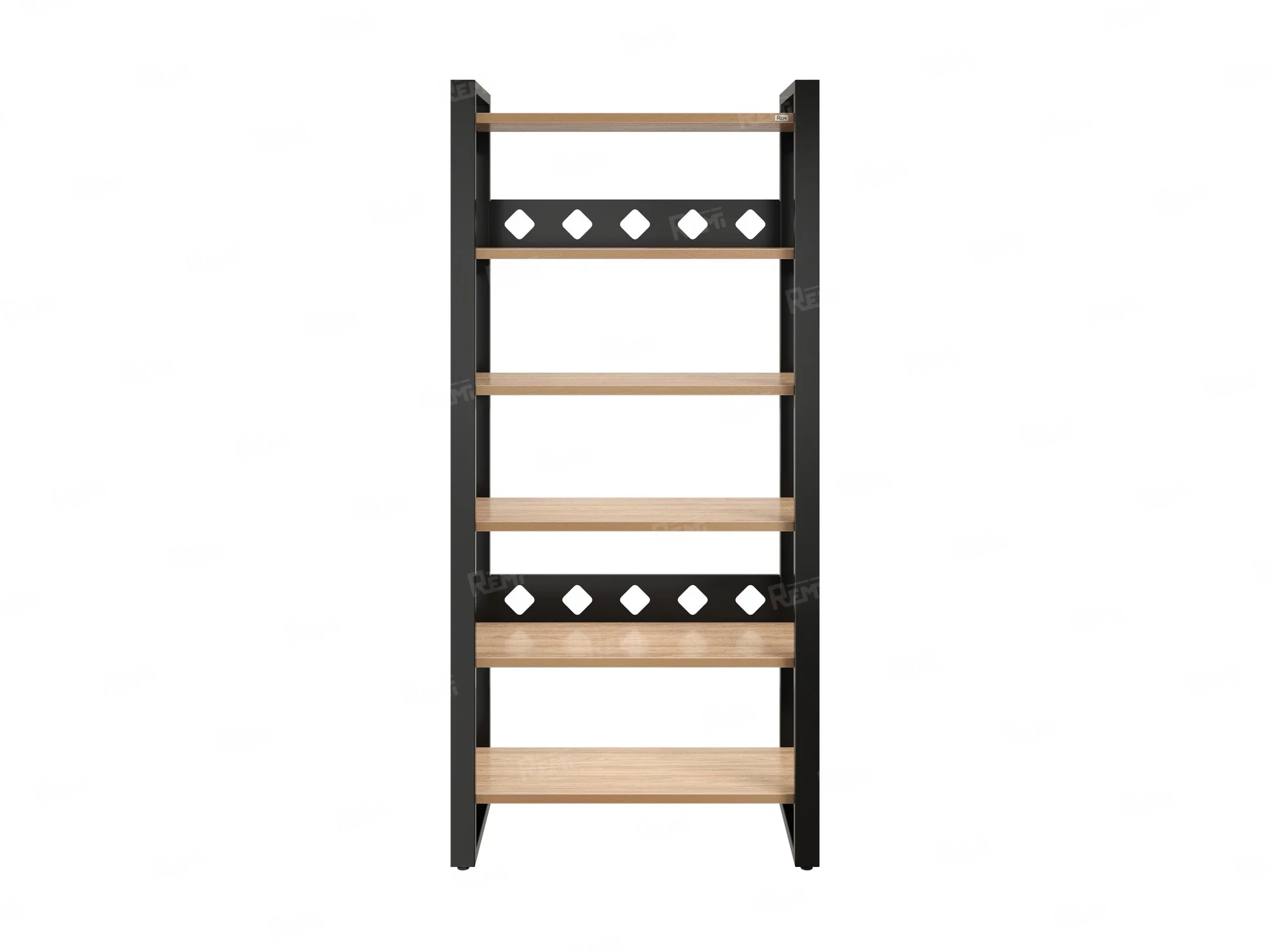 Стеллаж, 6 уровней 900x370x1920 RM132-90x37 Вяз Швейцарский светлый/Черный