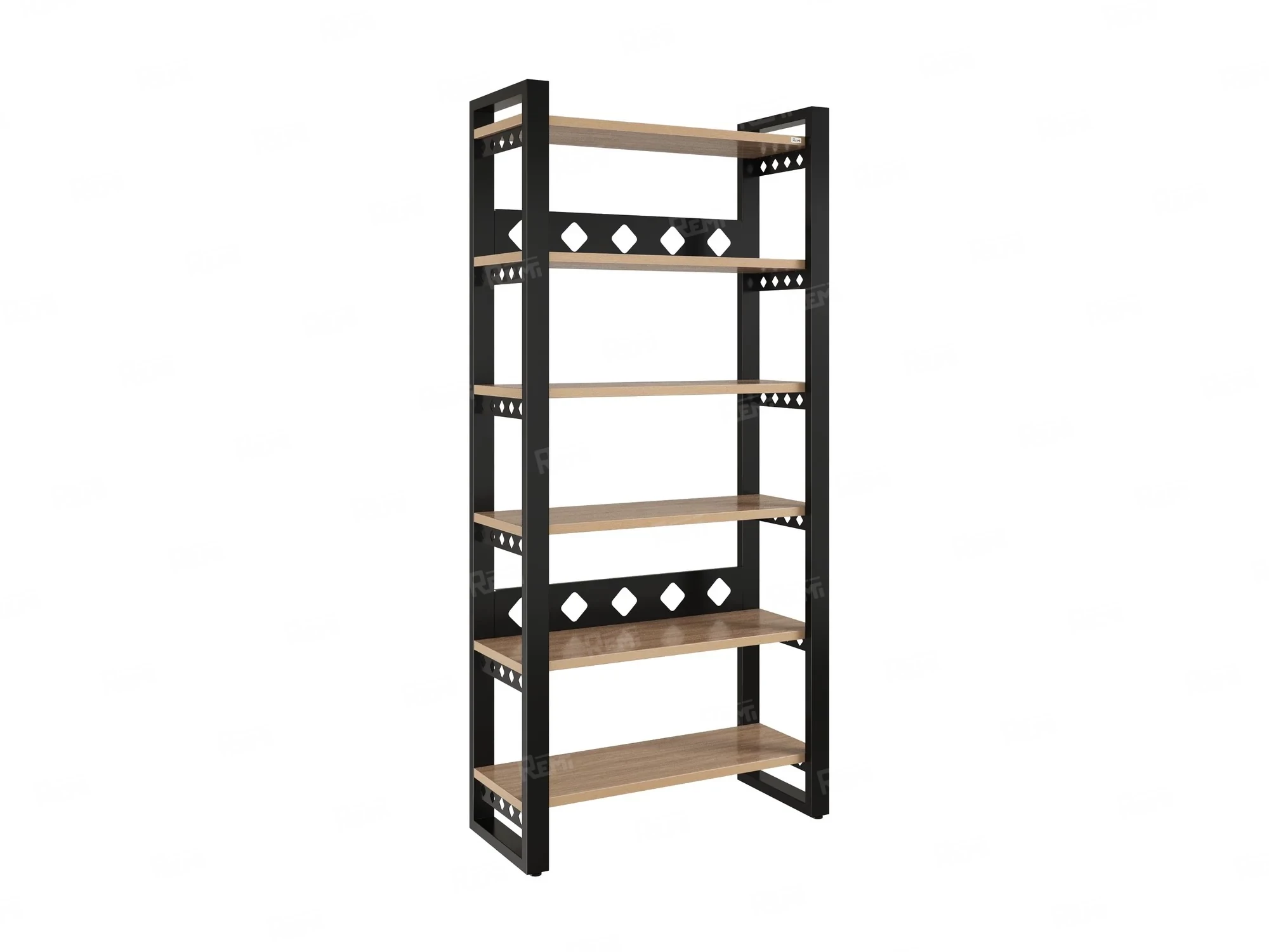 Стеллаж, 6 уровней 900x370x1920 RM132-90x37 Вяз Швейцарский светлый/Черный