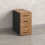 Тумба приставная, 4 ящика 400x800x750 RM121-40x80 Дуб Юстус/Черный