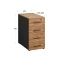 Тумба приставная, 4 ящика 400x800x750 RM121-40x80 Дуб Юстус/Черный