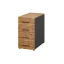 Тумба приставная, 4 ящика 400x800x750 RM121-40x80 Дуб Юстус/Черный