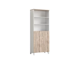 Шкаф комбинированный, 6 уровней 900x420x2200 RM154-90x41 Дуб Маувелла/Белый