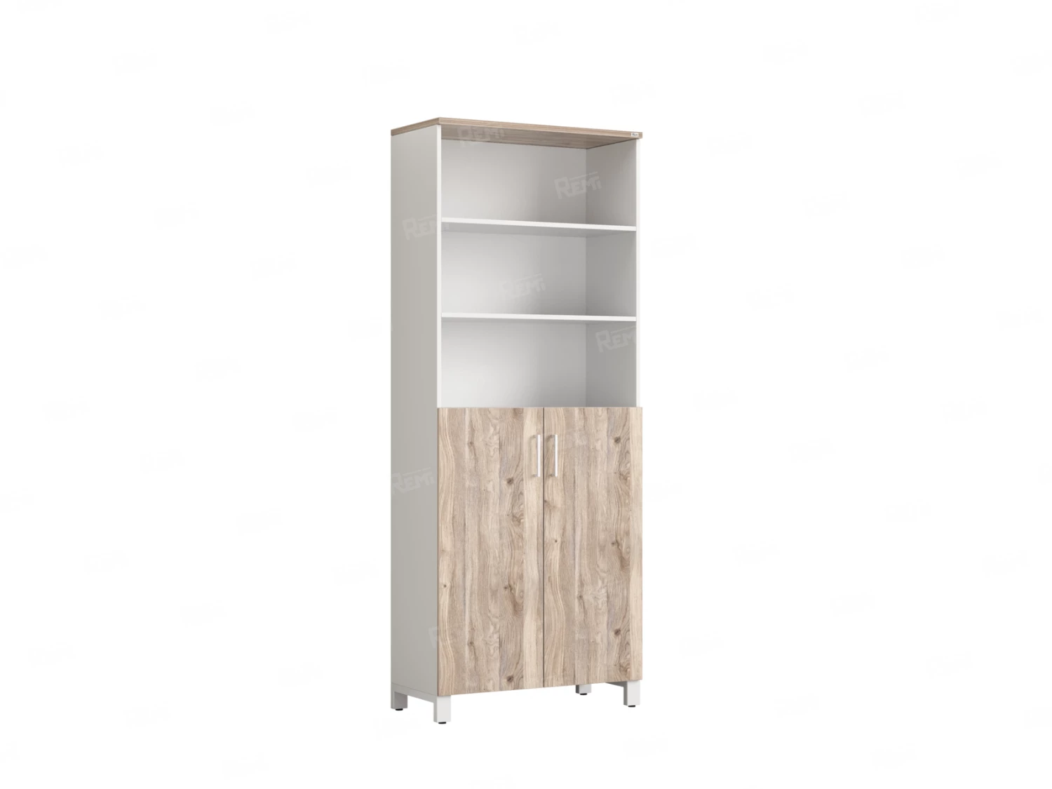 Шкаф комбинированный, 6 уровней 900x420x2200 RM154-90x41 Дуб Маувелла/Белый