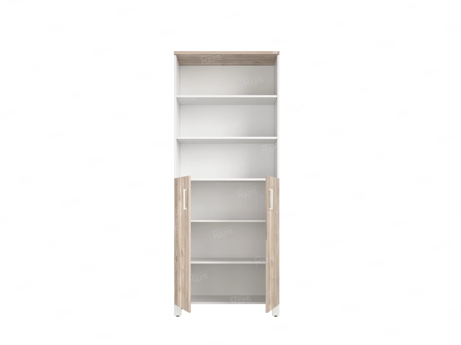 Шкаф комбинированный, 6 уровней 900x420x2200 RM154-90x41 Дуб Маувелла/Белый