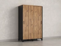 Шкаф-купе, штанга, 1 полка 1200x600x1900 RM163-90x60 Дуб Юстус/Черный