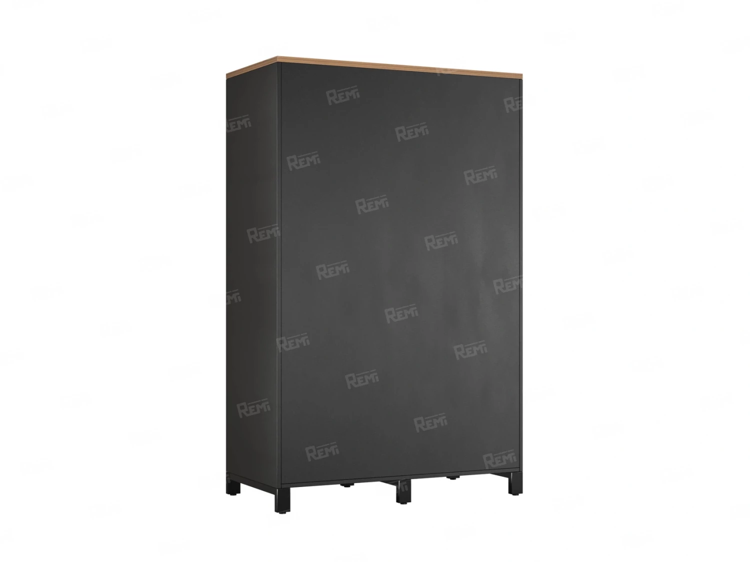 Шкаф-купе, штанга, 1 полка 1200x600x1900 RM163-90x60 Дуб Юстус/Черный