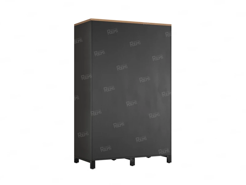 Шкаф-купе, штанга, 1 полка 1200x600x1900 RM163-90x60 Дуб Юстус/Черный