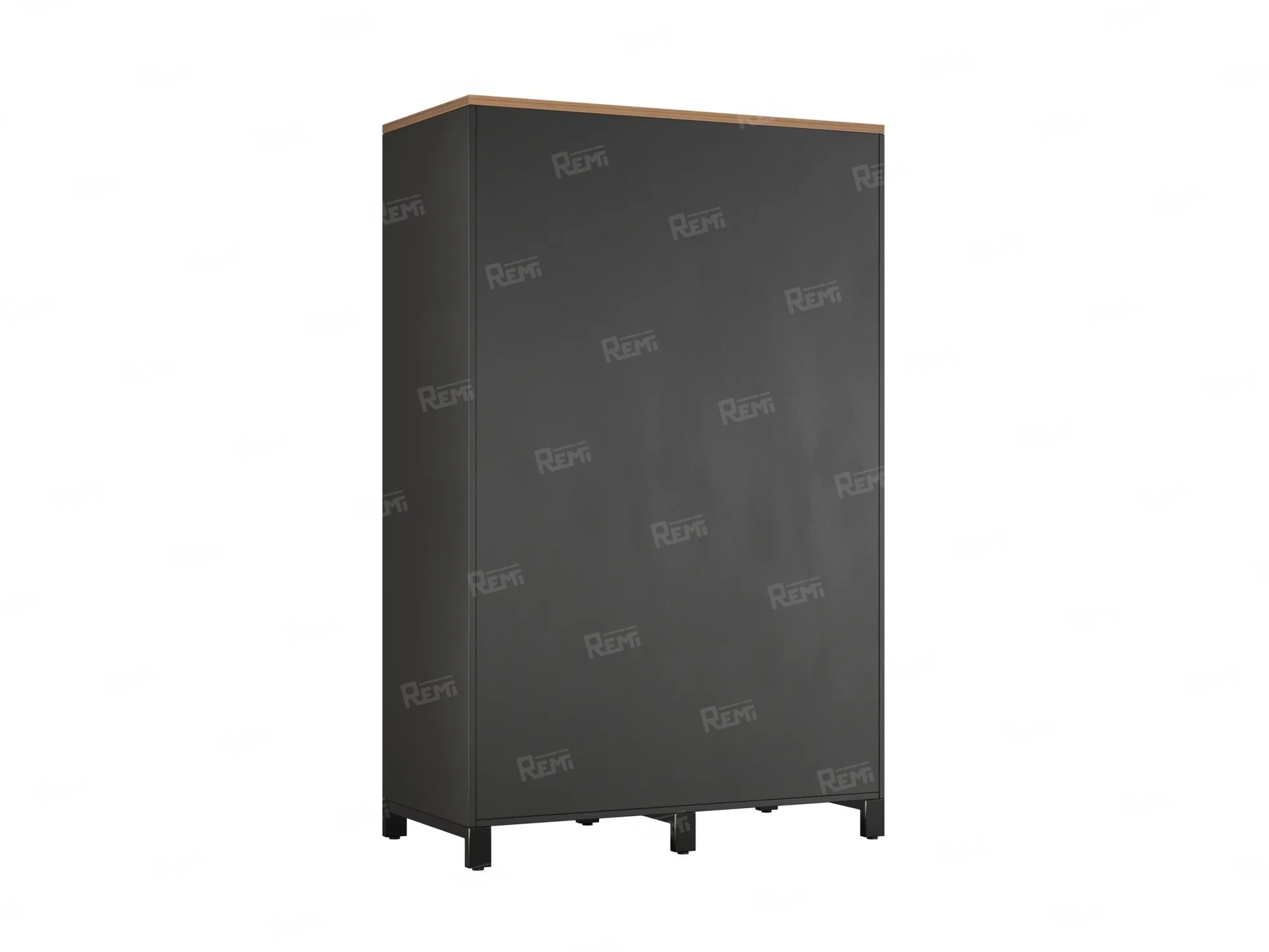 Шкаф-купе, штанга, 1 полка 1200x600x1900 RM163-90x60 Дуб Юстус/Черный