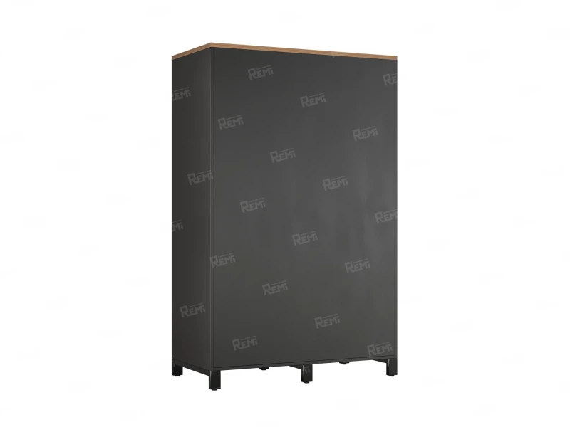 Шкаф-купе, штанга, 1 полка 1200x600x1900 RM163-90x60 Дуб Юстус/Черный