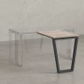 Брифинг прямой, с парящей столешнецей, на U-образном каркасе 900x600x750 RM074-9x6 Дуб Маувелла/Серый