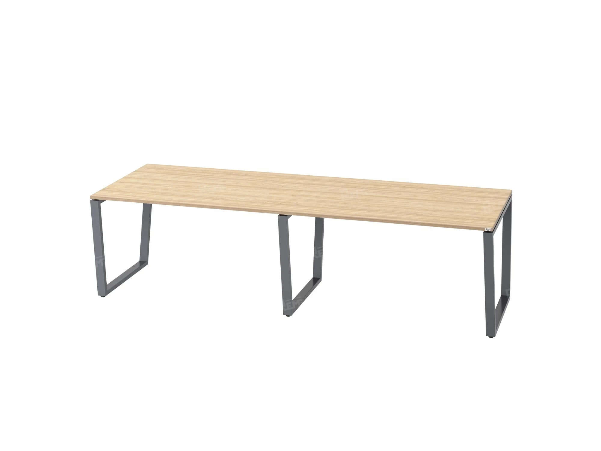 Cтол для переговоров, на V-обазном каркасе 2200x1450x750 RM082-220x145 Вяз Швейцарский светлый/Серый