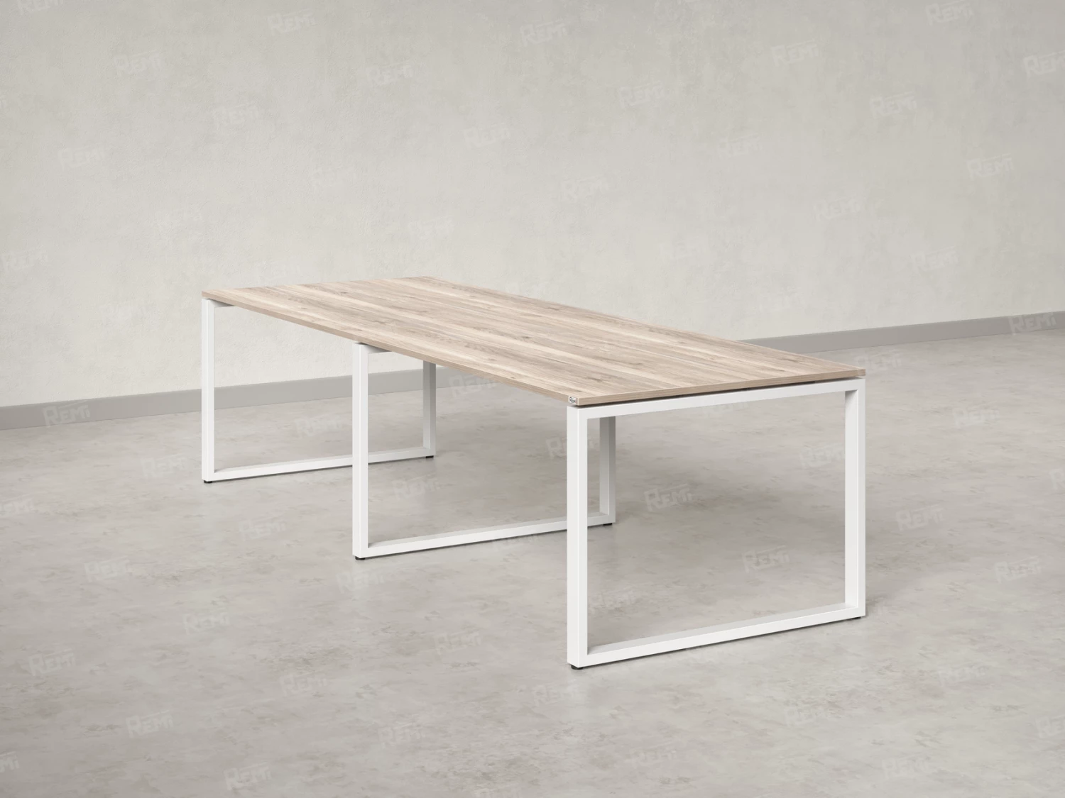 Cтол для переговоров, на О-обазном каркасе 2200x1250x750 RM081-220x125 Дуб Маувелла/Белый