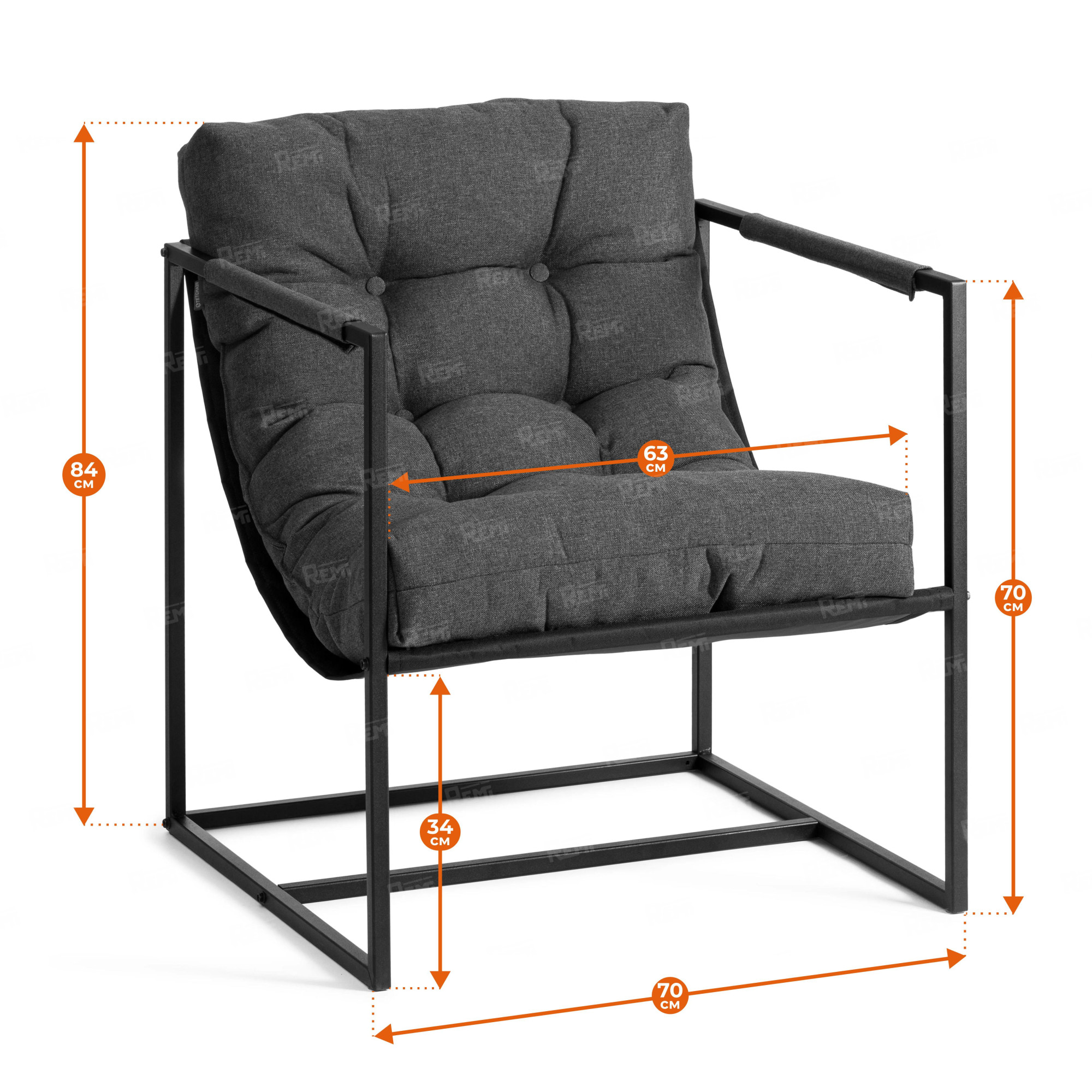 Кресло Charli/Чарли Коричневый/Коричневый, Ткань (арт. 24899)