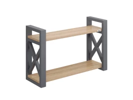 Полка настенная 900x200x500 RM196-90x20 Вяз Швейцарский светлый/Серый