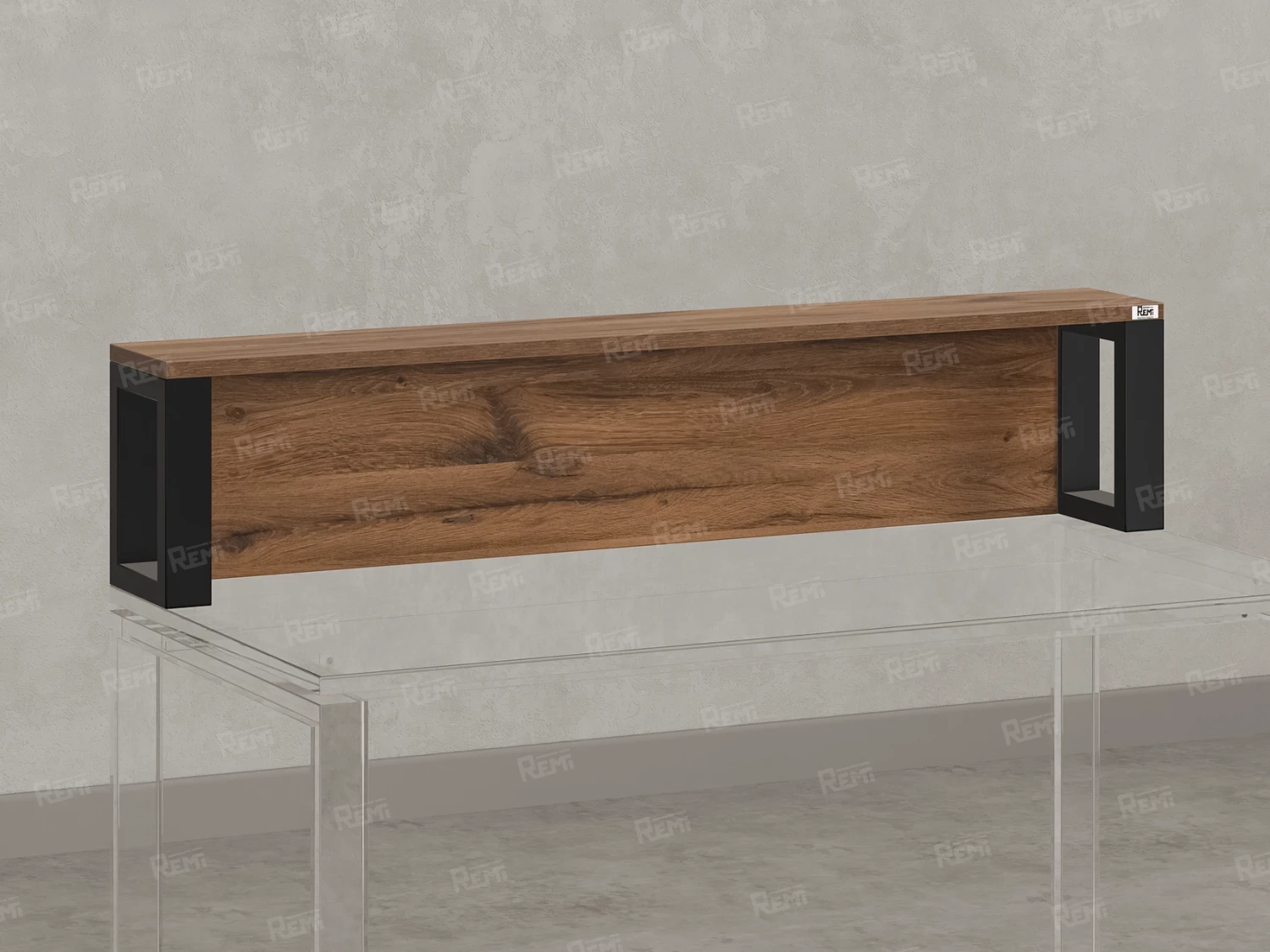 Надстройка для стола 1600x200x300 RM208-160x40 Юстус/Черный