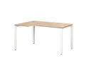 Стол угловой, П-опора, левый 1400x600/900x750, RM053-14x6-9 Дуб Маувелла/Белый