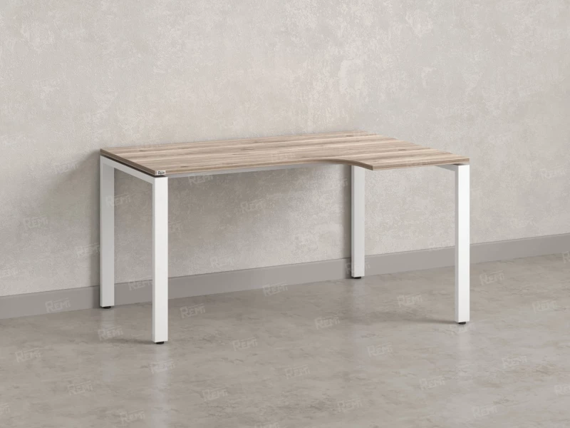 Стол угловой, П-опора, правый 1800x600/900x750, RM052-18x6-9 Дуб Маувелла/Белый