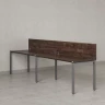 Бенч-система в 1 ряд, 2 рабочих места 2 ЛДСП экранов 2700x800x750 RM167-4-27x8 Дуб Апрельский шоколад/Серый