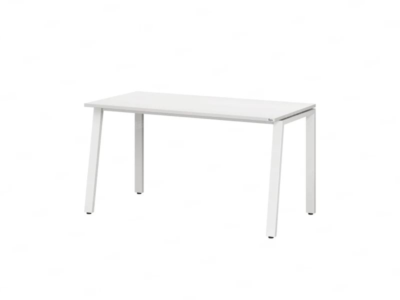 Стол прямой на Л-образных опорах 1000x600x750 RM004-10x6 Белый/Белый