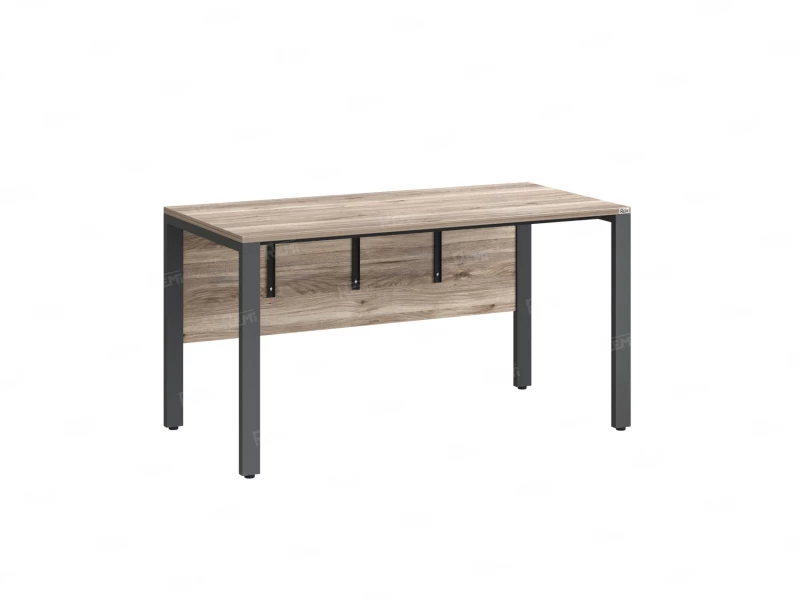 Стол прямой на П-образных опорах, экран ЛДСП 1200x600x750 RM005-12x6 Дуб Маувелла/Серый
