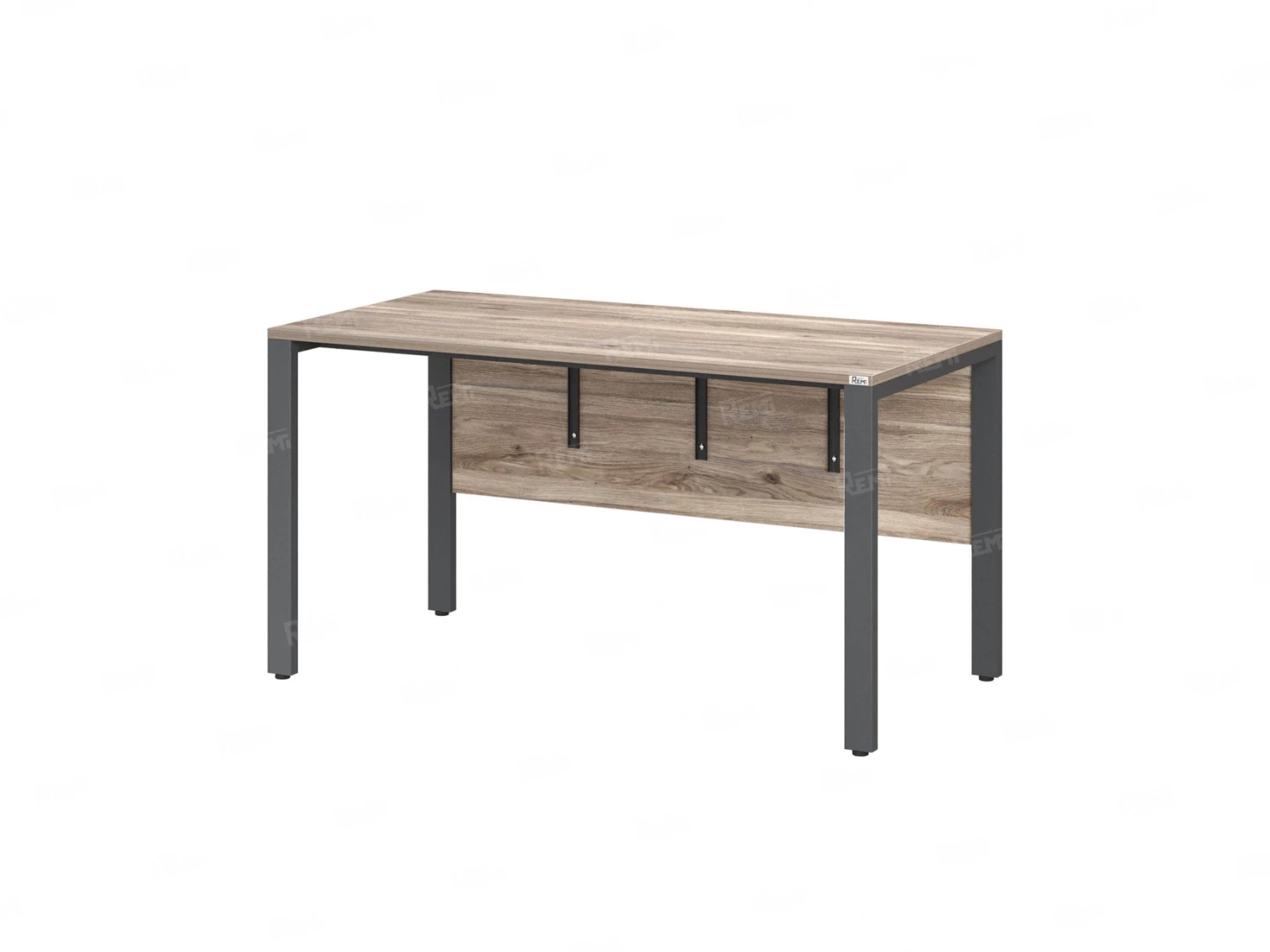 Стол прямой на П-образных опорах, экран ЛДСП 1200x600x750 RM005-12x6 Дуб Маувелла/Серый