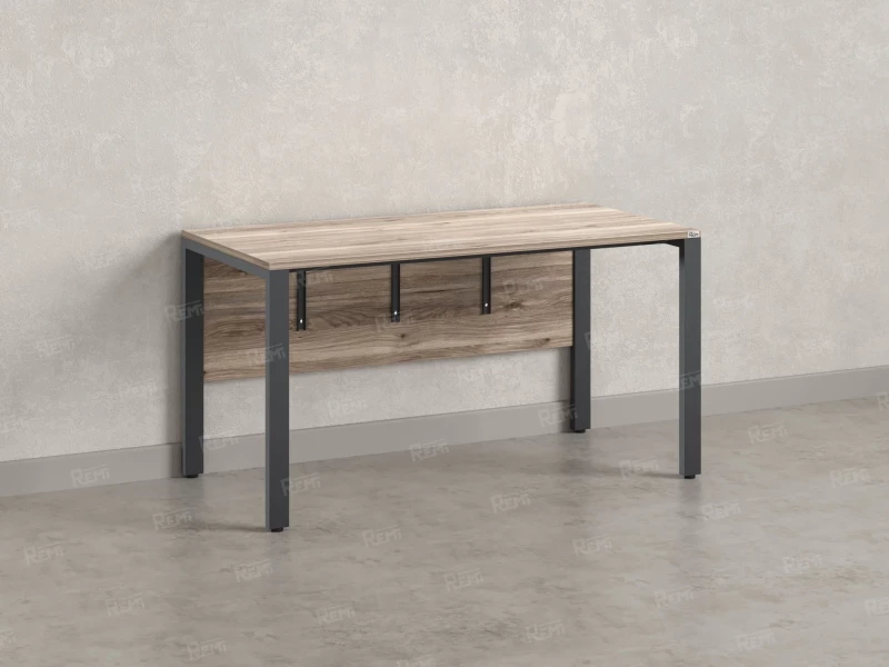 Стол прямой на П-образных опорах, экран ЛДСП 1200x600x750 RM005-12x6 Дуб Маувелла/Серый