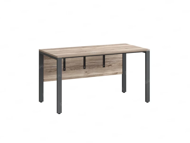 Стол прямой на П-образных опорах, экран ЛДСП 1200x600x750 RM005-12x6 Дуб Маувелла/Серый