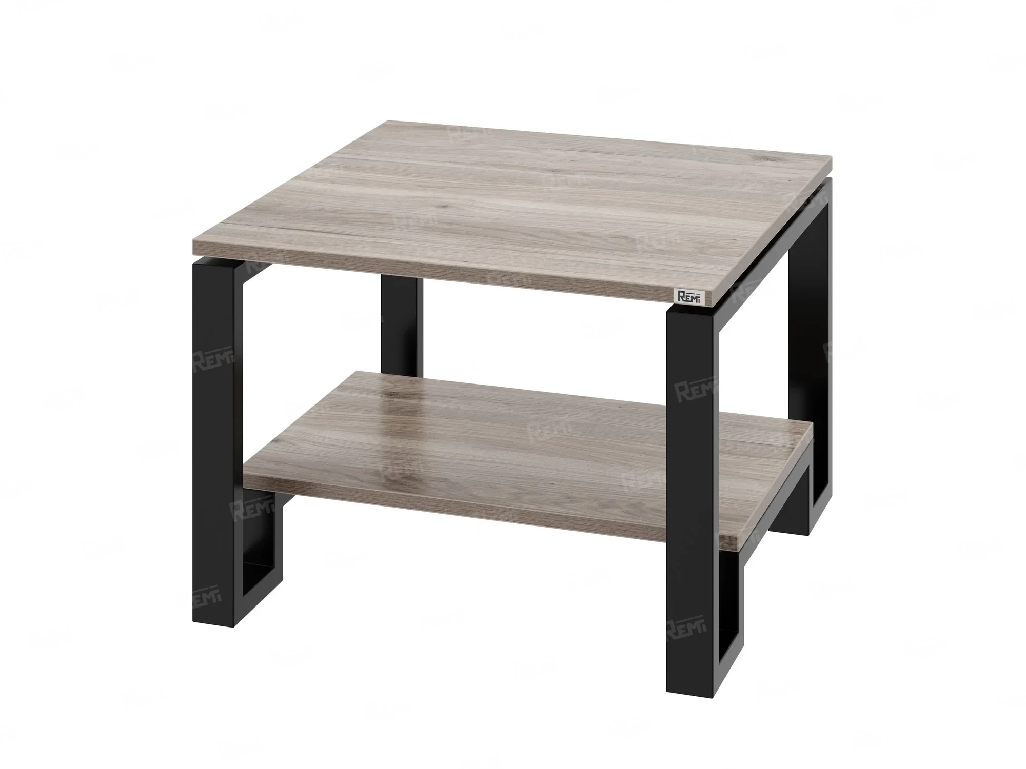 Журнальный стол с полкой 600x700x550 RM181-6x7 Дуб Маувелла/Черный