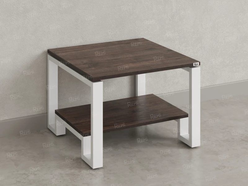 Журнальный стол с полкой 900x700x550 RM181-9x7 Дуб Апрельский шоколад/Белый