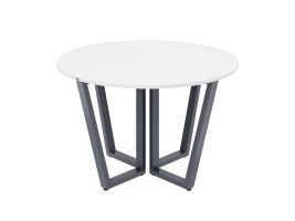 Круглый стол на U-образных опорах 1300x1300x750 RM188-13x13 Белый/Серый