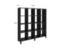 Стеллаж, 16 ячеек 1500х370х1620 RM140-15x37 Дуб Маувелла/Черный