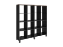 Стеллаж, 16 ячеек 1500х370х1620 RM140-15x37 Дуб Маувелла/Черный