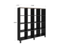 Стеллаж, 16 ячеек 1500х370х1620 RM140-15x37 Дуб Маувелла/Черный